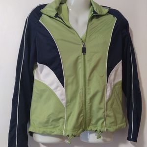 Pre Owned Kim Roger's Athletic Casual T shirt and Jacket Set Blue/Green Size M